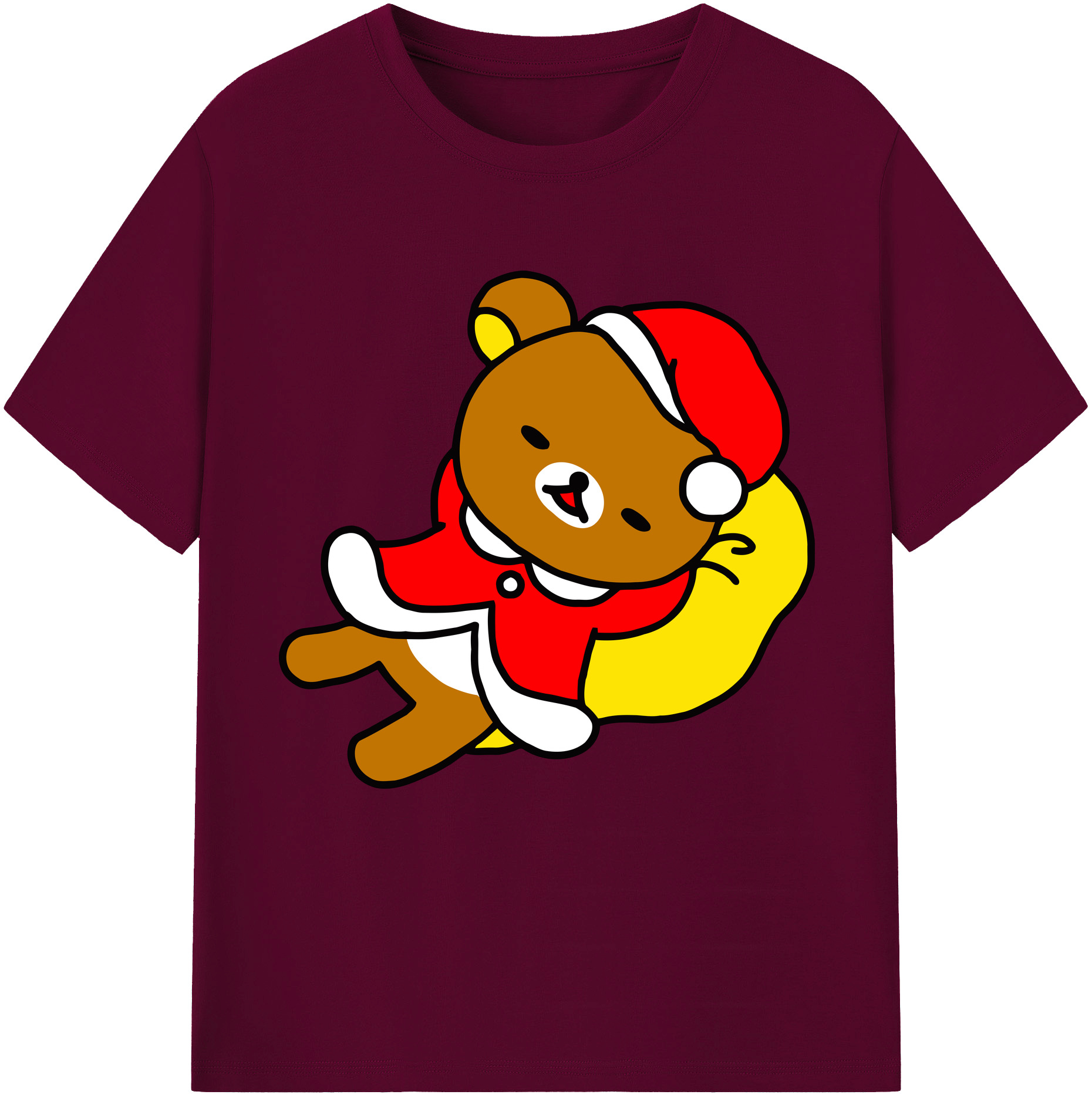 （画像用） リラックマ リラックマ キイロイトリ Rilakkuma Korilakkuma Kiiroitori レディースカジュアルプリントTシャツ（綿100％）